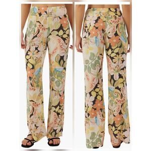 O'Neill Johnny Floral Beach Pants Women’s Size M Multicolor Flowy Crepe Texture